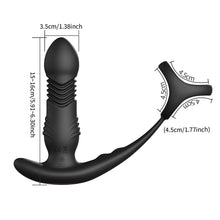 Load image into Gallery viewer, Wireless Remote Control APP Telescopic Double-vibration Three-ring Back Chamber Prostate Anal Plug Sex Toys