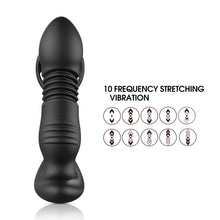 Load image into Gallery viewer, Wireless Remote Control APP Telescopic Double-vibration Three-ring Back Chamber Prostate Anal Plug Sex Toys
