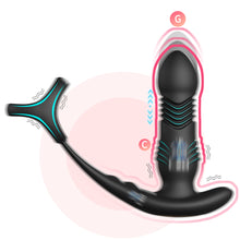 Load image into Gallery viewer, Wireless Remote Control APP Telescopic Double-vibration Three-ring Back Chamber Prostate Anal Plug Sex Toys