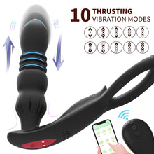 Load image into Gallery viewer, Rechargeable Retractable Silicone Anal Plug, Egg Clamp Masturbator Silicone Anal Expansion Men and Women Sex Toys