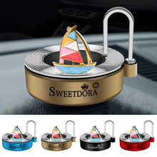 Load image into Gallery viewer, Car Air Freshener Dashboard Solar Rotating Auto Track Bike Aromatherapy Energy Saving Aroma Diffuser Interior