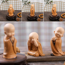 Load image into Gallery viewer, Car Decorator Buddhist Small Monk Statues Resin Buddha Figurine Sculpture Handmade Miniatures Room Decoration Crafts Gifts Home Office