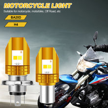 Load image into Gallery viewer, Motorcycle H6 BA20D H4 LED Headlight Bulb Double Colours White and Yellow LED 12V