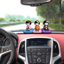 Load image into Gallery viewer, Japanese-Style Yuji Solar-Powered Bobble Doll Kimono Girl Shaking Head Nod Head Doll Car Decoration Gift Creative Interior Automotive