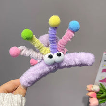 Load image into Gallery viewer, Cute Plush Twisting Stick Hair Claw Women Hair Clip Big Eyes Cute Sweet Barrette Girls Headwear Children Hair Accessories