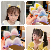 Load image into Gallery viewer, 2PCS Hair Clip Cat Ear Children Headwear Lovely Hairpins Kids Hair Accessories Sweet Barrettes Girls