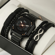Load image into Gallery viewer, 1Pc Fashion Square Dial Leather Mens Watches Luxury Sport Watch Man Quartz WristWatches