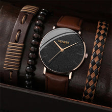 Load image into Gallery viewer, Men Fashion Simple Watch Male Commerce Watch Leather Sports Wristwatches Men's Watch Quartz Simple Casual Watch