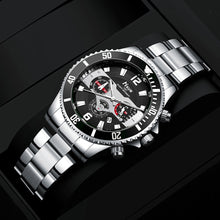 Load image into Gallery viewer, Men's Watches Luxury Waterproof Stainless Steel Quartz Watch Man Calendar Sports Wristwatch Clock