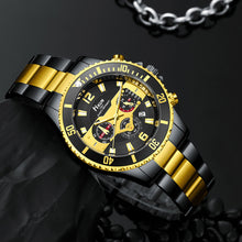 Load image into Gallery viewer, Men's Watches Luxury Waterproof Stainless Steel Quartz Watch Man Calendar Sports Wristwatch Clock