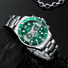 Load image into Gallery viewer, Men's Watches Luxury Waterproof Stainless Steel Quartz Watch Man Calendar Sports Wristwatch Clock