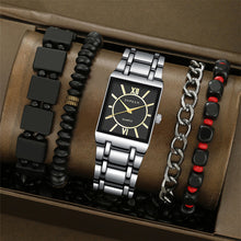Load image into Gallery viewer, 5Pcs/Set Men's Watches Luxury Stainless Steel Quartz Watch Man Calendar Sports Wristwatch Clock