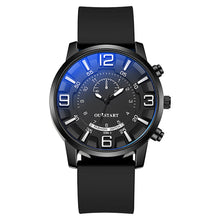 Load image into Gallery viewer, 1Pc Fashion Men Watch Luxury Sport Mens Blue Glass Watches Silicone Wristwatch Stereo Numeral Watches