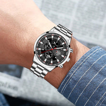 Load image into Gallery viewer, 1Pc Fashion Men Stainless Steel Quartz Sports Watch Luxury Male Business Wristwatch Luminescence Clock