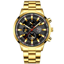 Load image into Gallery viewer, 1Pc Fashion Men Stainless Steel Quartz Sports Watch Luxury Male Business Wristwatch Luminescence Clock