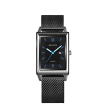 Load image into Gallery viewer, 1Pc Men's Watches Luxury Fashion Square Quartz Wrist Watch Waterproof Calendar Silver Gold Watch for Men