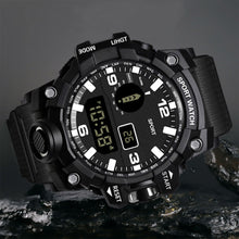 Load image into Gallery viewer, 1Pc Luminous Men Sport Watch Silicone Strap Wrist Watch LED Calendar Waterproof Digital Watch