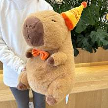 Load image into Gallery viewer, Happy Birthday Capybara Plush Toy Fluffty Kawaii Plushie Doll Simulation Capibara Cute Stuffed Animals Soft Plush Birthday Gift Kid Toys