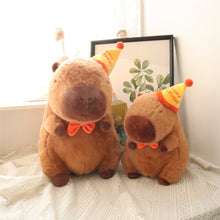 Load image into Gallery viewer, Happy Birthday Capybara Plush Toy Fluffty Kawaii Plushie Doll Simulation Capibara Cute Stuffed Animals Soft Plush Birthday Gift Kid Toys