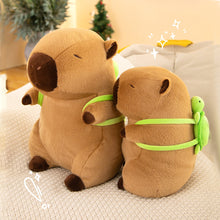 Load image into Gallery viewer, Hamburger Turtle Backpack Capybara Plush Toy Fluffty Kawaii Plushie Simulation Capibara Cute Stuffed Animals Soft Plush Kid Toys Children's Day Gift