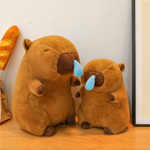 Load image into Gallery viewer, Hamburger Turtle Backpack Capybara Plush Toy Fluffty Kawaii Plushie Simulation Capibara Cute Stuffed Animals Soft Plush Kid Toys Children's Day Gift