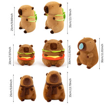 Load image into Gallery viewer, Hamburger Turtle Backpack Capybara Plush Toy Fluffty Kawaii Plushie Simulation Capibara Cute Stuffed Animals Soft Plush Kid Toys Children's Day Gift