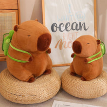 Load image into Gallery viewer, Turtle Backpack Capybara Plush Toy Fluffty Kawaii Plushie Simulation Capibara Cute Stuffed Animals Soft Plush Kid Toys Children's Day Gift