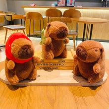 Load image into Gallery viewer, 13-15cm Cute Capybara Plush Keyring Pendant Soft Stuffed Plush Keychain Toy Backpack Pendant Birthday Gifts For Children