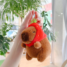 Load image into Gallery viewer, 10cm/11cm Cute Capybara Plush Keyring Pendant Soft Stuffed Plush Keychain Toy Backpack Pendant Birthday Gifts For Children