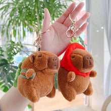 Load image into Gallery viewer, 10cm/11cm Cute Capybara Plush Keyring Pendant Soft Stuffed Plush Keychain Toy Backpack Pendant Birthday Gifts For Children