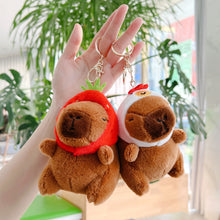 Load image into Gallery viewer, 10cm/11cm Cute Capybara Plush Keyring Pendant Soft Stuffed Plush Keychain Toy Backpack Pendant Birthday Gifts For Children