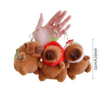 Load image into Gallery viewer, 10cm/11cm Cute Capybara Plush Keyring Pendant Soft Stuffed Plush Keychain Toy Backpack Pendant Birthday Gifts For Children