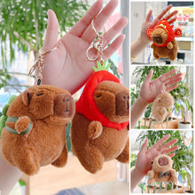 Load image into Gallery viewer, 10cm/11cm Cute Capybara Plush Keyring Pendant Soft Stuffed Plush Keychain Toy Backpack Pendant Birthday Gifts For Children