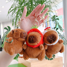 Load image into Gallery viewer, 10cm/11cm Cute Capybara Plush Keyring Pendant Soft Stuffed Plush Keychain Toy Backpack Pendant Birthday Gifts For Children