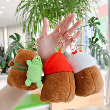 Load image into Gallery viewer, 10cm/11cm Cute Capybara Plush Keyring Pendant Soft Stuffed Plush Keychain Toy Backpack Pendant Birthday Gifts For Children