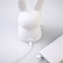 Load image into Gallery viewer, Rabbit Silicone LED Night Light Pat Sensor Rechargeable Lamp Kids Bedroom Decor Cartoon Animal Night Lamp Christmas Gifts