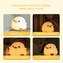 Load image into Gallery viewer, Duck Silicone LED Night Light Pat Sensor Rechargeable Lamp Kids Bedroom Decor Cartoon Animal Night Lamp Christmas Gifts