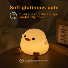 Load image into Gallery viewer, Duck Silicone LED Night Light Pat Sensor Rechargeable Lamp Kids Bedroom Decor Cartoon Animal Night Lamp Christmas Gifts