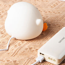 Load image into Gallery viewer, Duck Silicone LED Night Light Pat Sensor Rechargeable Lamp Kids Bedroom Decor Cartoon Animal Night Lamp Christmas Gifts