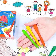 Load image into Gallery viewer, 12/18/24 Colors Pen Shape Crayons Non Dirty Hand Washable Safe Non-Toxic for kids Baby Toddler Gift Early Education Tools