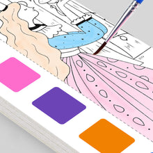 Load image into Gallery viewer, 12 Sheets Portable Children Watercolor Painting Book Paint with Water Brush Kids Gouache Graffiti Picture Coloring Drawing Toys Gifts