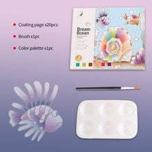 Load image into Gallery viewer, 20 Sheets Portable Children Watercolor Painting Book Paint with Water Brush Kids Gouache Graffiti Picture Coloring Drawing Toys Gifts