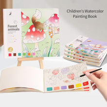 Load image into Gallery viewer, 20 Sheets Portable Children Watercolor Painting Book Paint with Water Brush Kids Gouache Graffiti Picture Coloring Drawing Toys Gifts