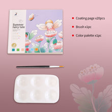 Load image into Gallery viewer, 20 Sheets Portable Children Watercolor Painting Book Paint with Water Brush Kids Gouache Graffiti Picture Coloring Drawing Toys Gifts