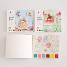 Load image into Gallery viewer, 20 Sheets Portable Children Watercolor Painting Book Paint with Water Brush Kids Gouache Graffiti Picture Coloring Drawing Toys Gifts