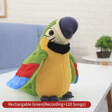 Load image into Gallery viewer, Talking Parrot Electronic Plush Toys Speaking Recording Repeats Cute Soft Musical Toy That Flaps Wings Kids Baby Gift