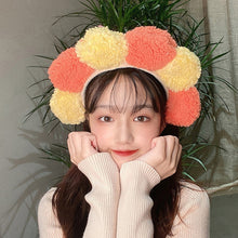 Load image into Gallery viewer, Fleece Sunflower Headband Cute Skincare Headband Hairband Candy Color Headband Gift Hair Accessories