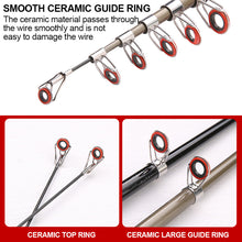 Load image into Gallery viewer, 1.3/1.6/1.8M Short-Section Retractable Lure Fishing Rod Portable Straight Handle Gun Handle Long Throw Sea Ice Fishing FRP Fishing Rod
