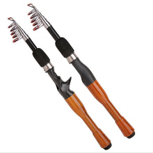 Load image into Gallery viewer, 1.3/1.6/1.8M Short-Section Retractable Lure Fishing Rod Portable Straight Handle Gun Handle Long Throw Sea Ice Fishing FRP Fishing Rod