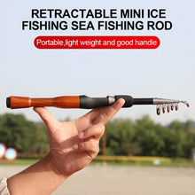 Load image into Gallery viewer, 1.3/1.6/1.8M Short-Section Retractable Lure Fishing Rod Portable Straight Handle Gun Handle Long Throw Sea Ice Fishing FRP Fishing Rod